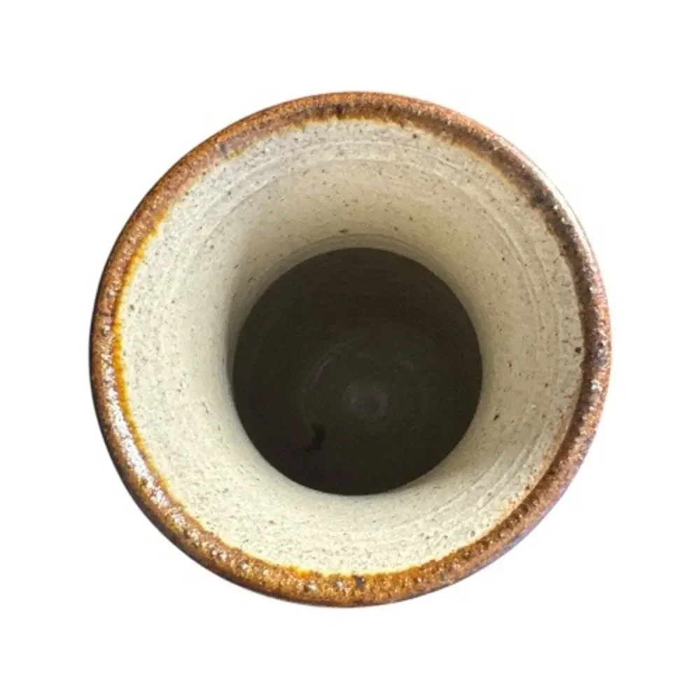Vintage Tonala Hand Created Sandstone Pottery Bird Vase